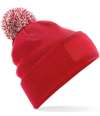 B443 Snowstar Printers Beanie Classic Red / Off White colour image